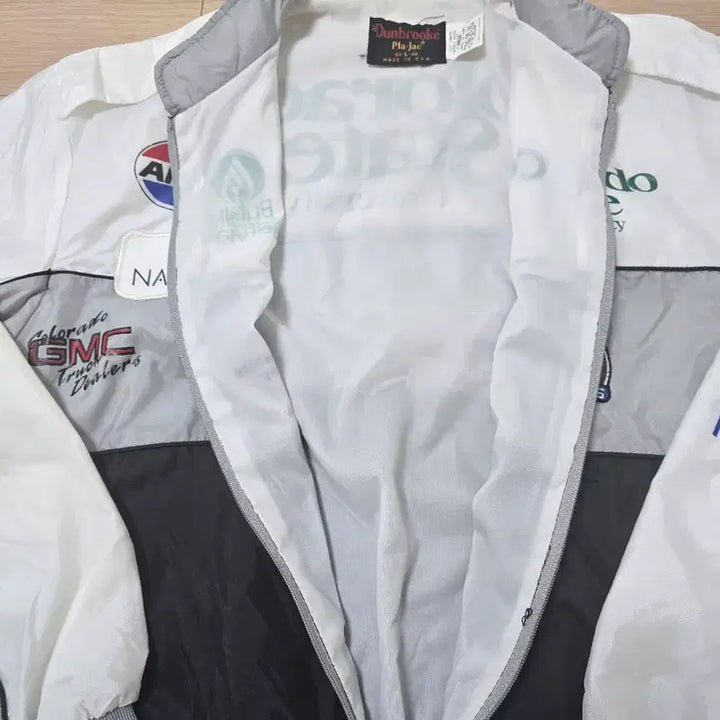[BUNJANG] Dunbrooke Colorado State University Racing Crew Jacket - L / 90s USA Dunbrooke 멀티스폰서 패치 레이싱 크루 자켓 L