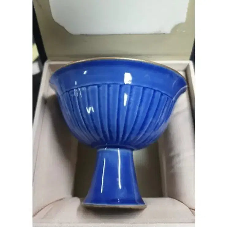 [BUNJANG] Daemyeong Seondeok Reign Celadon Goryeobae Horse-Riding Cup Chinese Porcelain / 대명선덕년제 청유 금테 마상배 중국도자기 골동품 고미술품 수집품