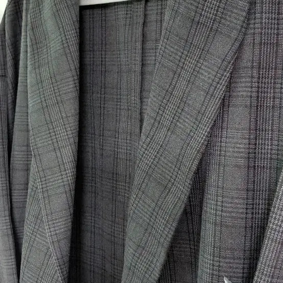 [BUNJANG] WACHIFIELD Dayan Embroidered Check Oversized Long Coat / [희귀/오버핏] WACHIFIELD 다얀 자수 체크 오버사이즈 롱코트