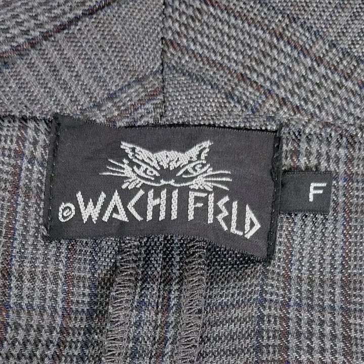 [BUNJANG] WACHIFIELD Dayan Embroidered Check Oversized Long Coat / [희귀/오버핏] WACHIFIELD 다얀 자수 체크 오버사이즈 롱코트