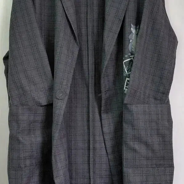 [BUNJANG] WACHIFIELD Dayan Embroidered Check Oversized Long Coat / [희귀/오버핏] WACHIFIELD 다얀 자수 체크 오버사이즈 롱코트