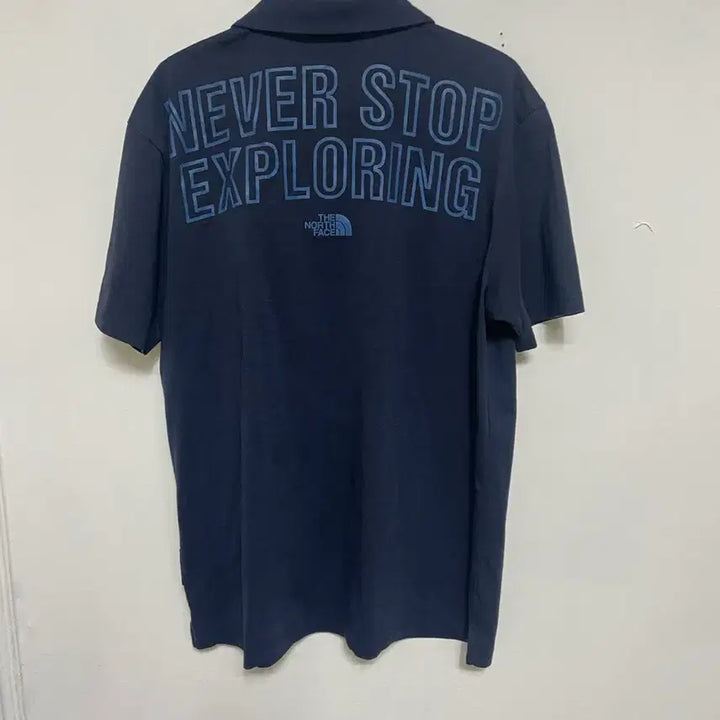 [BUNJANG] The North Face Navy Polo T-Shirt / 노스페이스 네이비 폴로 반팔 티셔츠