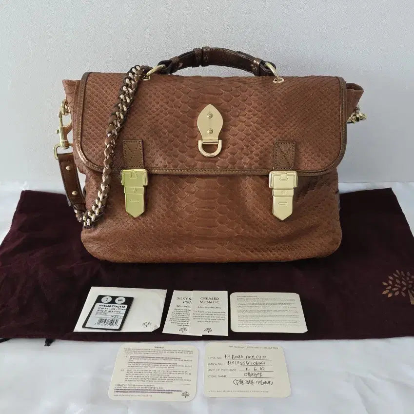 [BUNJANG] Mulberry Authentic Alexa Bag Python Embossing / 멀버리 정품 알렉사 백 (파이톤 엠보 / 풀구성)