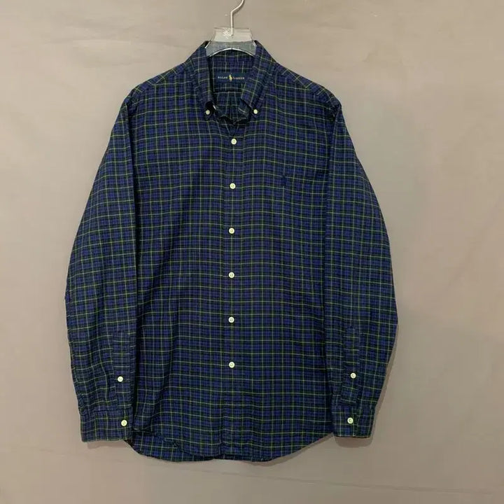 [BUNJANG] Polo Ralph Lauren Purple Green Checkered Shirt / M 폴로랄프로렌 퍼플 그린 체크 셔츠 남방