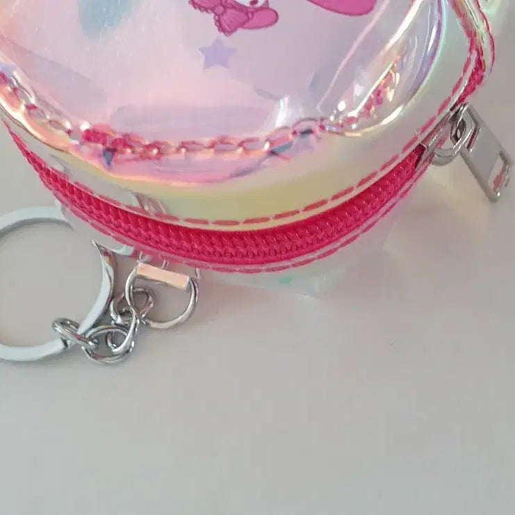 [BUNJANG] My Melody Hologram Coin Purse Keychain / 마이멜로디 홀로그램 동전지갑 파우치 키링 새상품