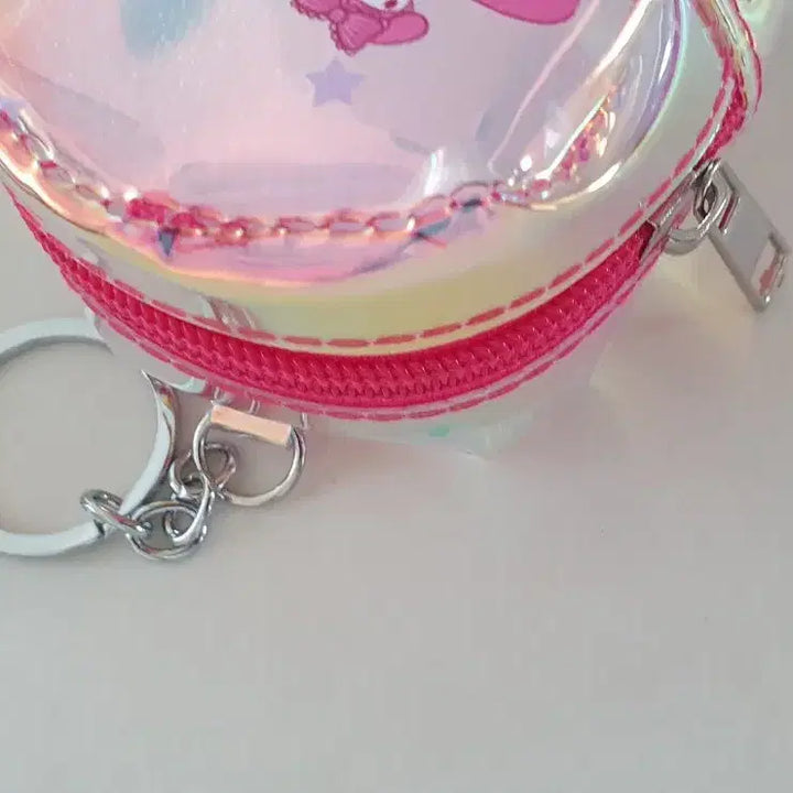 [BUNJANG] My Melody Hologram Coin Purse Keychain / 마이멜로디 홀로그램 동전지갑 파우치 키링 새상품
