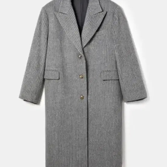 [BUNJANG] S/E/O Gray Stripe Long Coat / 1) S/E/O 그레이 스트라이프 롱 코트