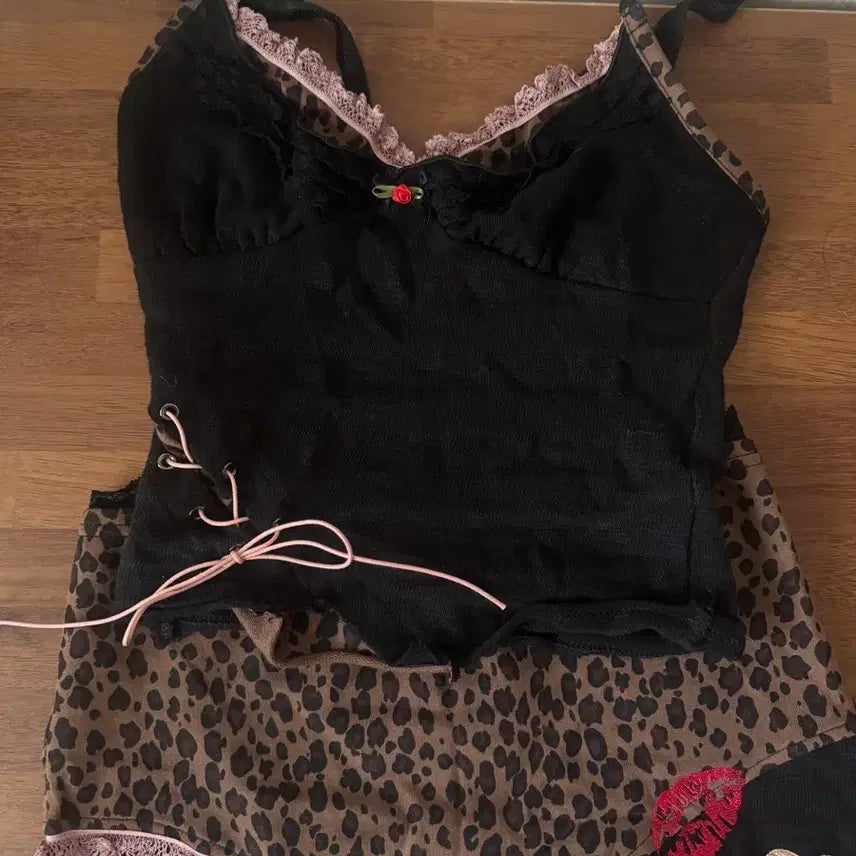 [BUNJANG] Gangyoung Wigangyoung Leopard Set Up XS / 갱영 위갱영 레오파드 셋업 XS