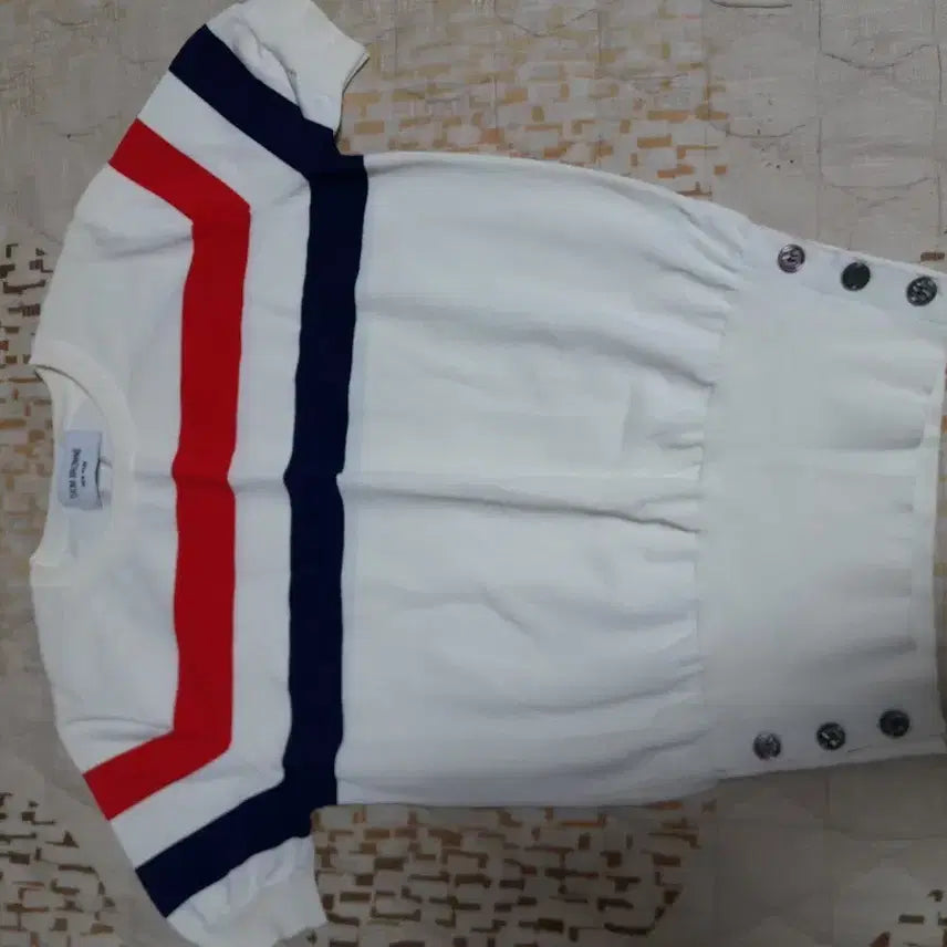 [BUNJANG] Thom Browne Tri-Stripe White Short Sleeve T-shirt / 톰*라운st 삼선 화이트 반팔 티셔츠 S