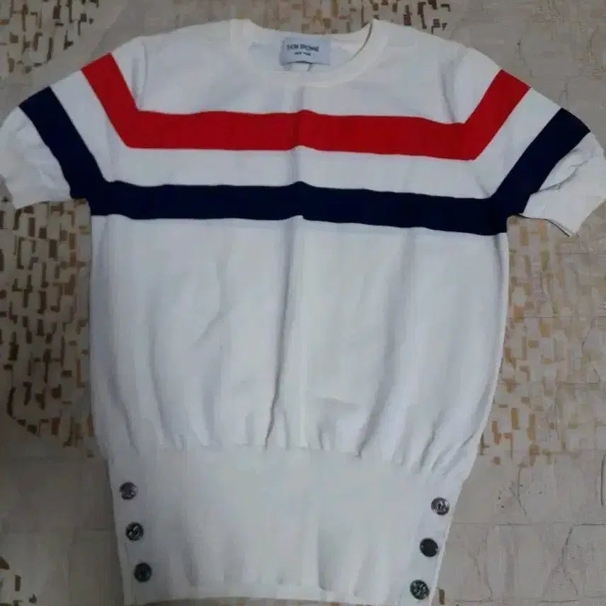 [BUNJANG] Thom Browne Tri-Stripe White Short Sleeve T-shirt / 톰*라운st 삼선 화이트 반팔 티셔츠 S