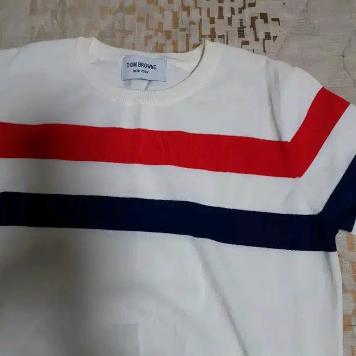 [BUNJANG] Thom Browne Tri-Stripe White Short Sleeve T-shirt / 톰*라운st 삼선 화이트 반팔 티셔츠 S