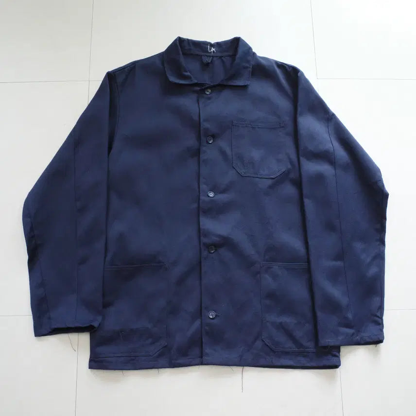 [BUNJANG] Soviet Work Jacket Navy Deadstock L / 90s 구소련 러시아 워크 자켓 네이비 데드스탁 L