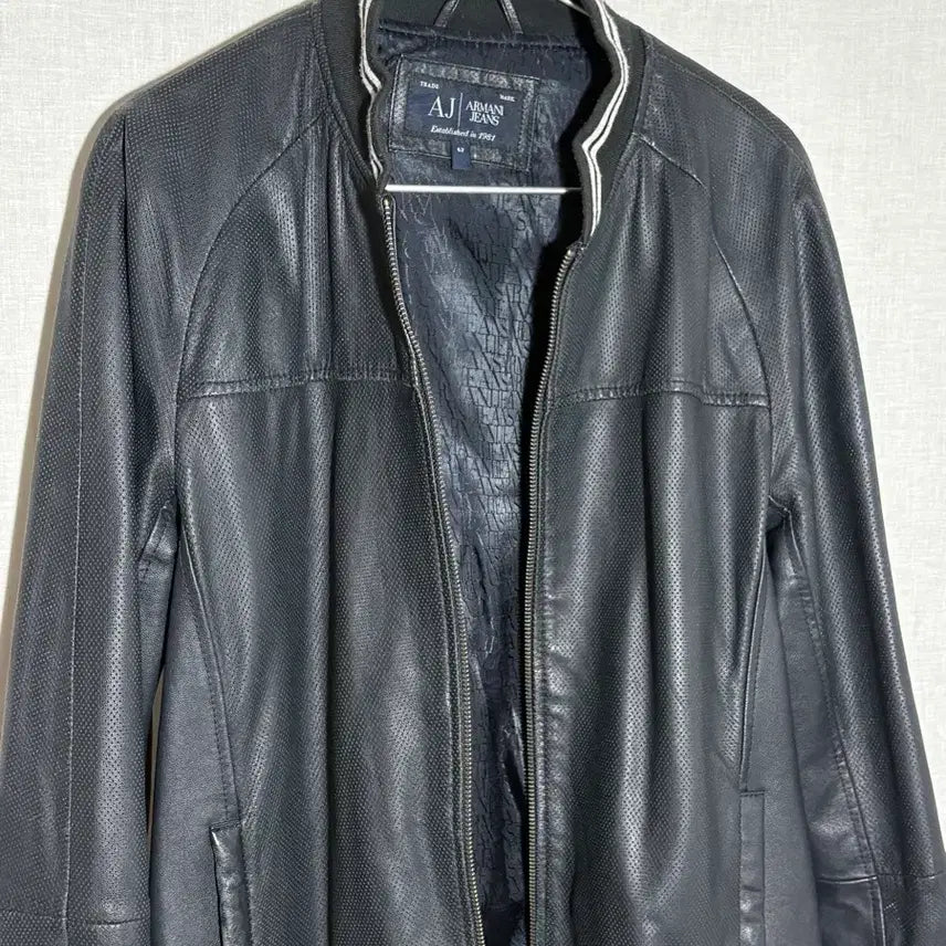 [BUNJANG] Armani Jeans Lamb Leather Blouson / [52] 아르마니 진스 램 레더 블루종