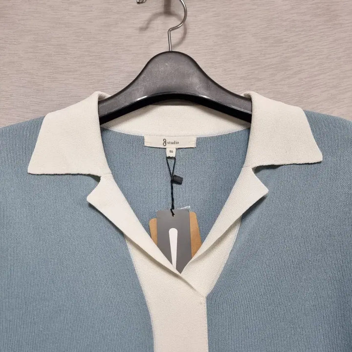 [BUNJANG] G. Studio Knit Short Sleeve Polo Shirt (Sky Blue) - Women&