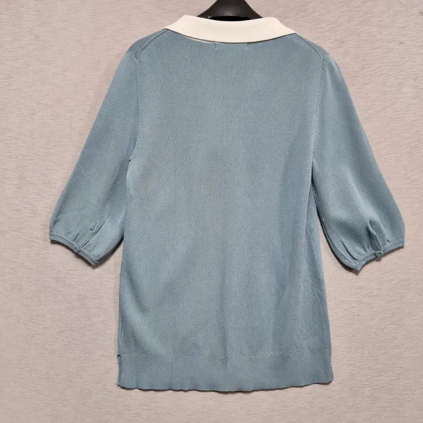 [BUNJANG] G. Studio Knit Short Sleeve Polo Shirt (Sky Blue) - Women&