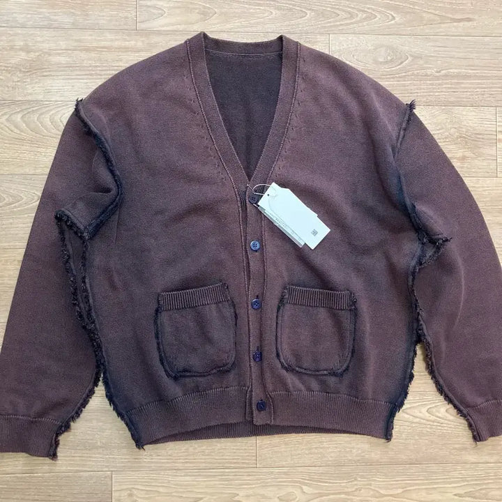 [BUNJANG] Unused Reversible Bleached Cardigan Dark Navy / [3] 언유즈드 리버시블 블리치드 가디건 다크네이비
