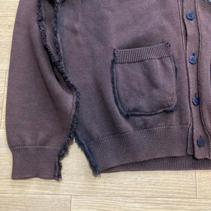 [BUNJANG] Unused Reversible Bleached Cardigan Dark Navy / [3] 언유즈드 리버시블 블리치드 가디건 다크네이비