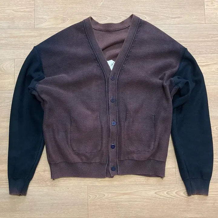 [BUNJANG] Unused Reversible Bleached Cardigan Dark Navy / [3] 언유즈드 리버시블 블리치드 가디건 다크네이비