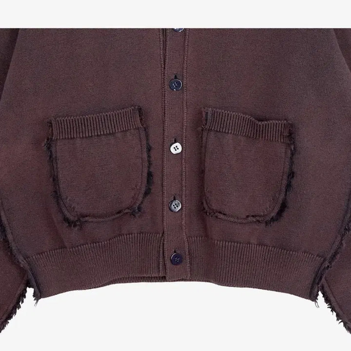 [BUNJANG] Unused Reversible Bleached Cardigan Dark Navy / [3] 언유즈드 리버시블 블리치드 가디건 다크네이비