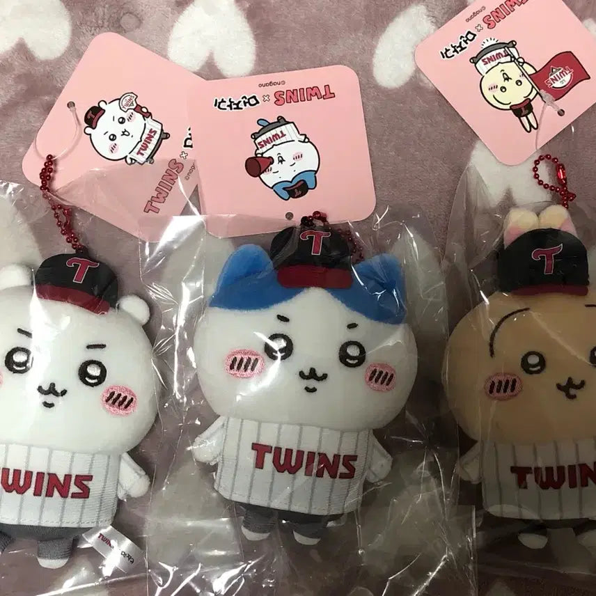 [BUNJANG] LG Twins Denzakwi Mascot Keyring (Chee-ka-wa, Hachiware, Usagi) / 택포15 엘지 트윈스 먼작귀 마스코트 키링 LG 치이카와 하치와레 우사기