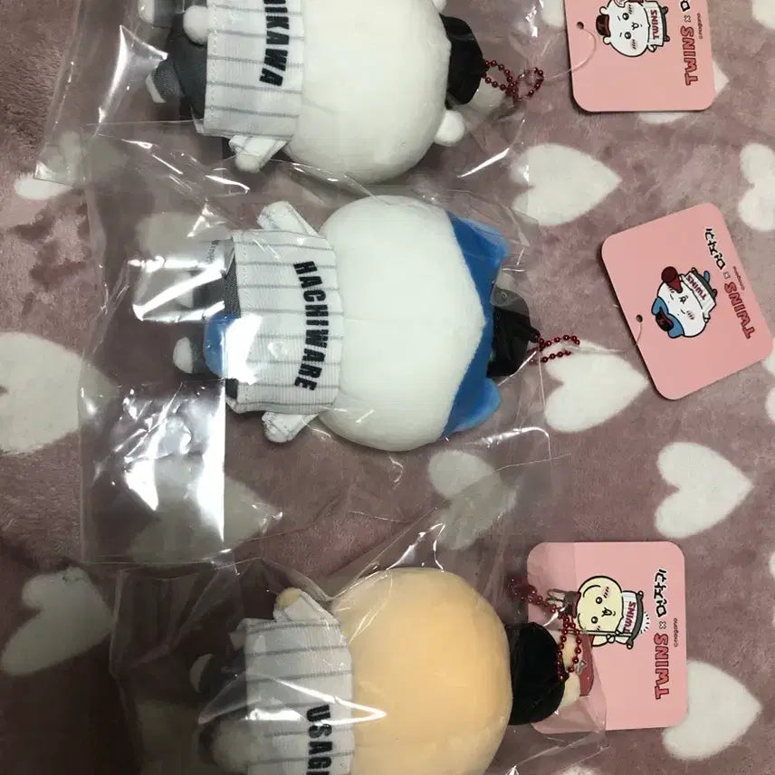 [BUNJANG] LG Twins Denzakwi Mascot Keyring (Chee-ka-wa, Hachiware, Usagi) / 택포15 엘지 트윈스 먼작귀 마스코트 키링 LG 치이카와 하치와레 우사기