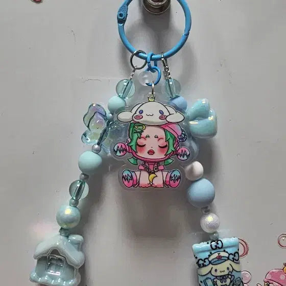 [BUNJANG] Skull Cinnamoroll Acrylic Keyring / 스컬 시나모롤 아크릴 키링 N취아리네