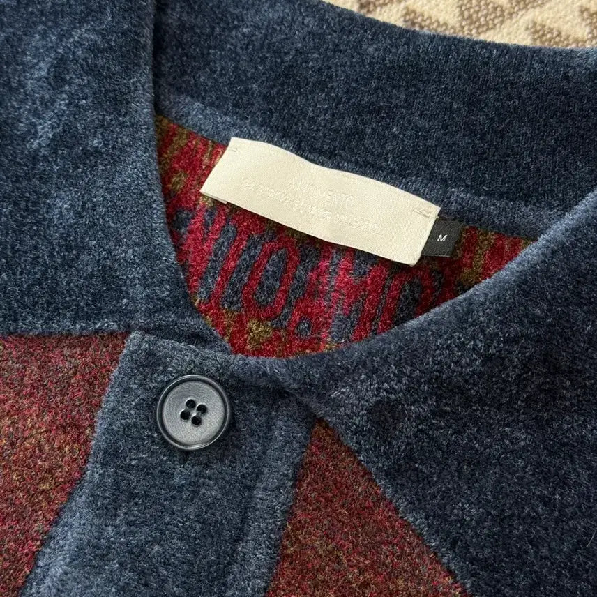 [BUNJANG] AMOMENTO Jacquard Collar Knit Top / 아모멘토(AMOMENTO)자카드 칼라 니트
