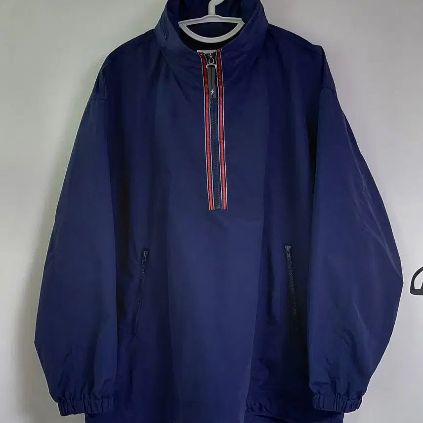 [BUNJANG] Lightning Bolt Vintage Anorak Half-Zip (Navy) / [XL] Lightning Bolt 빈티지 아노락 하프집업 (네이비)