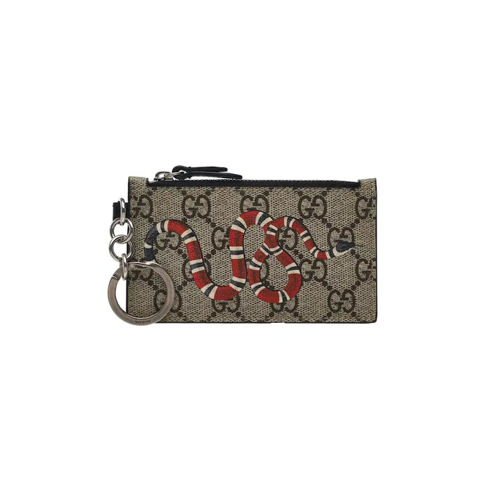 [BUNJANG] Gucci GG Supreme Snake Card Wallet / 구찌 GG 수프림 캔버스 스네이크 카드지갑