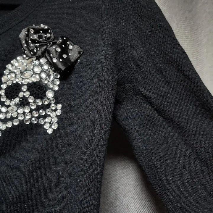 [BUNJANG] Skull Cubic Y2k Gal Garu Cardigan / 스컬 큐빅 Y2k갸루 가디건