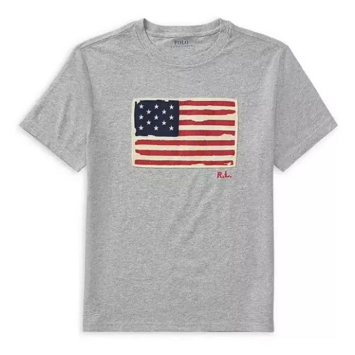 [BUNJANG] Polo Boys Flag Cotton Jersey T-Shirt / POLO 폴로 보이즈 플래그 코튼 저지티셔츠 L