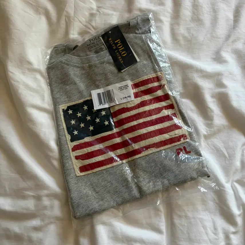 [BUNJANG] Polo Boys Flag Cotton Jersey T-Shirt / POLO 폴로 보이즈 플래그 코튼 저지티셔츠 L