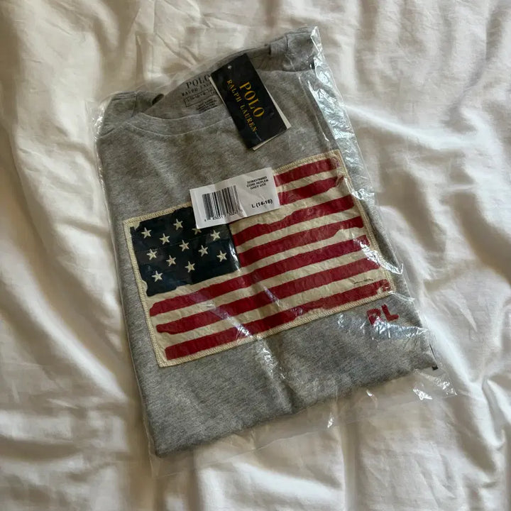 [BUNJANG] Polo Boys Flag Cotton Jersey T-Shirt / POLO 폴로 보이즈 플래그 코튼 저지티셔츠 L