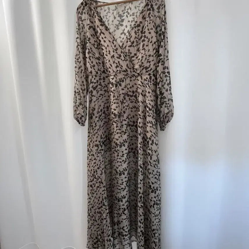 [BUNJANG] Yeori Fit Chiffon Wrap Long Dress / 여리핏 쉬폰 랩 롱원피스