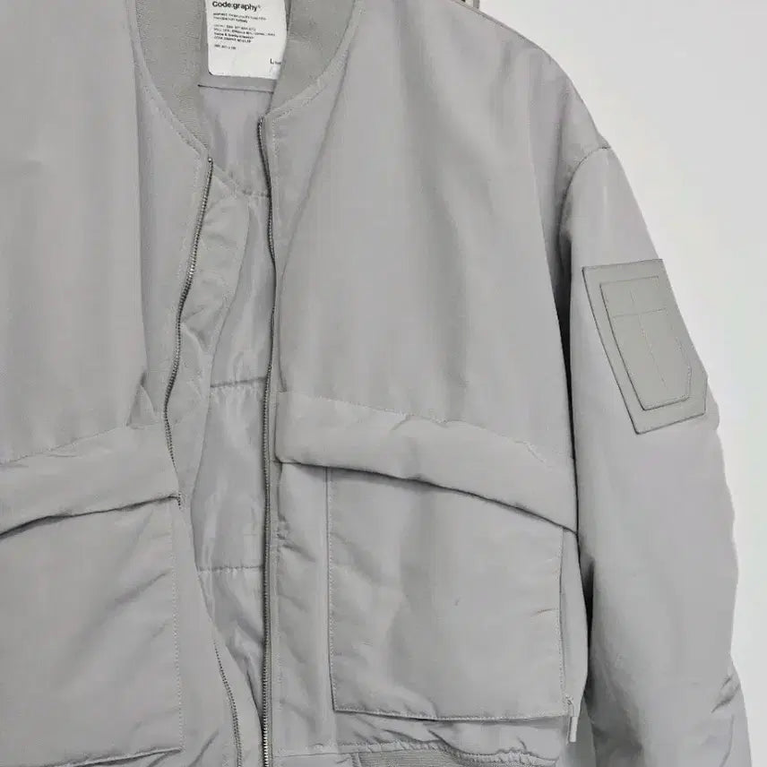 [BUNJANG] Code:Graphy MA-1 Light Gray Bomber Jacket / 코드그라피 MA-1 라이트 그레이 봄버 자켓