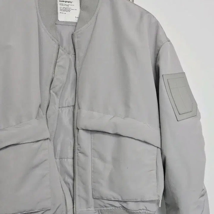 [BUNJANG] Code:Graphy MA-1 Light Gray Bomber Jacket / 코드그라피 MA-1 라이트 그레이 봄버 자켓