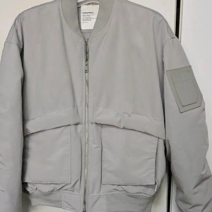 [BUNJANG] Code:Graphy MA-1 Light Gray Bomber Jacket / 코드그라피 MA-1 라이트 그레이 봄버 자켓