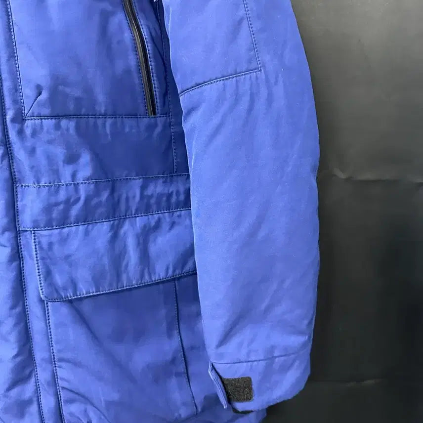 [BUNJANG] Lacoste Blue Hooded Padded Jumper / 라코스테 블루 후드 패딩 점퍼
