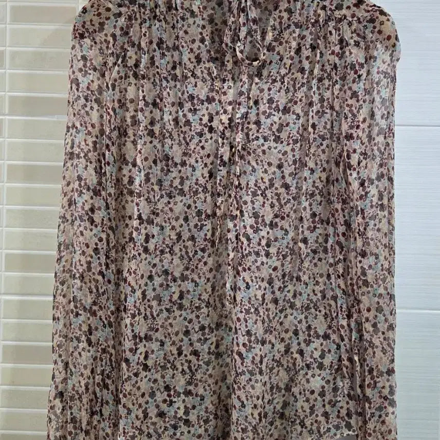 [BUNJANG] Theory 100% Silk Chiffon Floral Blouse / 띠어리Theory 실크 쉬폰 블라우스