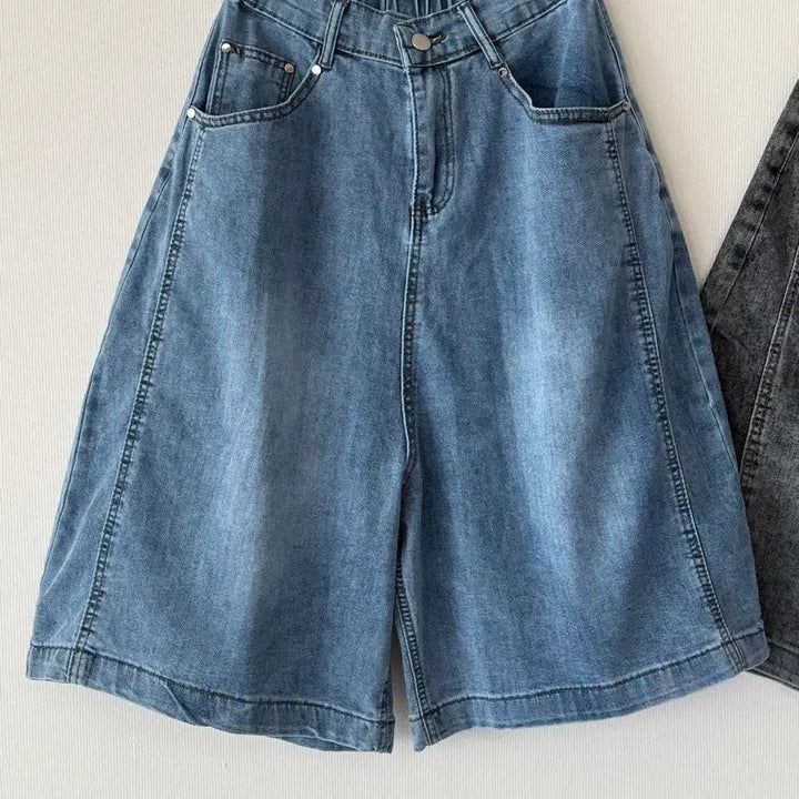 [BUNJANG] Wide Bermuda Denim Shorts / 새제품  와이드 버뮤다 청 반바지