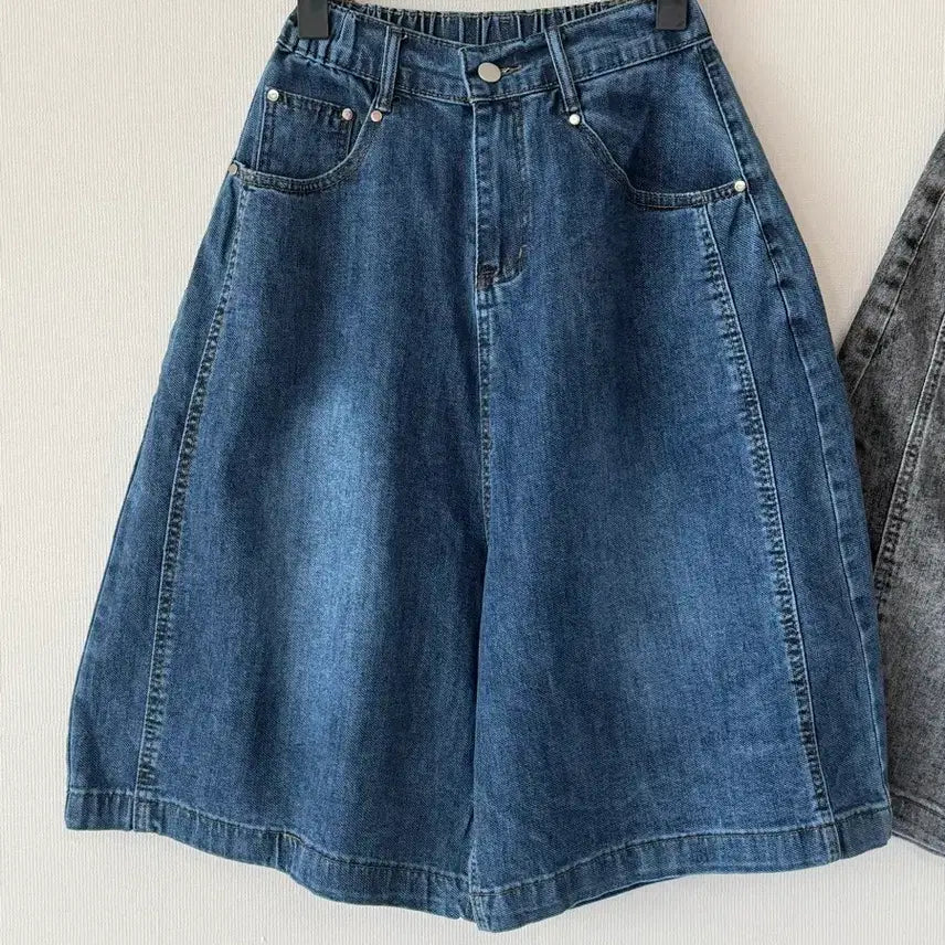 [BUNJANG] Wide Bermuda Denim Shorts / 새제품  와이드 버뮤다 청 반바지