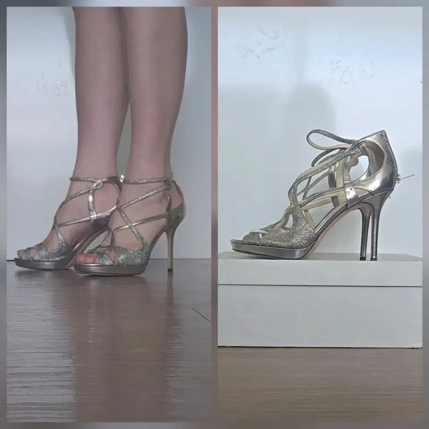 [BUNJANG] Jimmy Choo High Heel Sandals / 새상품급/지미추/하이힐 샌달/38/풀