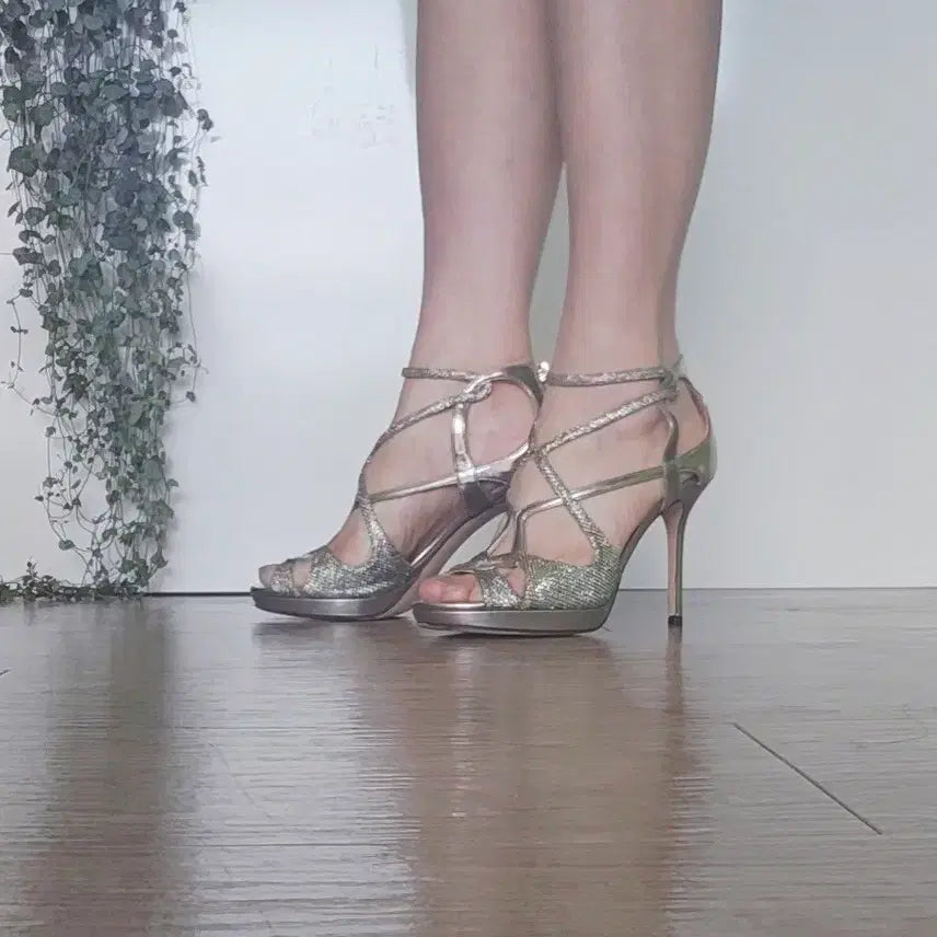 [BUNJANG] Jimmy Choo High Heel Sandals / 새상품급/지미추/하이힐 샌달/38/풀