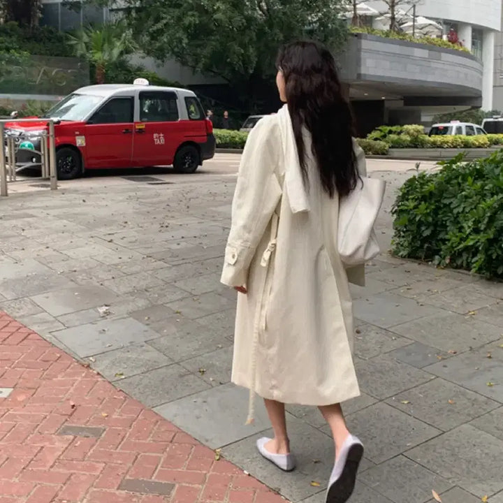 [BUNJANG] Maybe Baby Morse Trench Coat - Cream, Nylon 100% / 새상품) 메이비베이비 Morse Trench Coat  트렌치 코트
