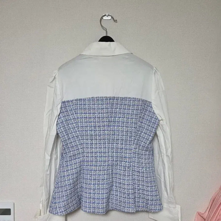 [BUNJANG] it MICHAA Tweed Color Block Blouse / (새제품) 잇미샤(it MICHAA) 트위드 배색 블라우스 44사이즈
