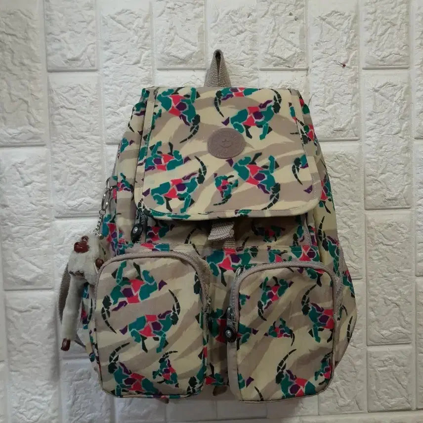 [SOLD OUT] 키플링 백팩 카모플라쥬 원숭이 인형 키링