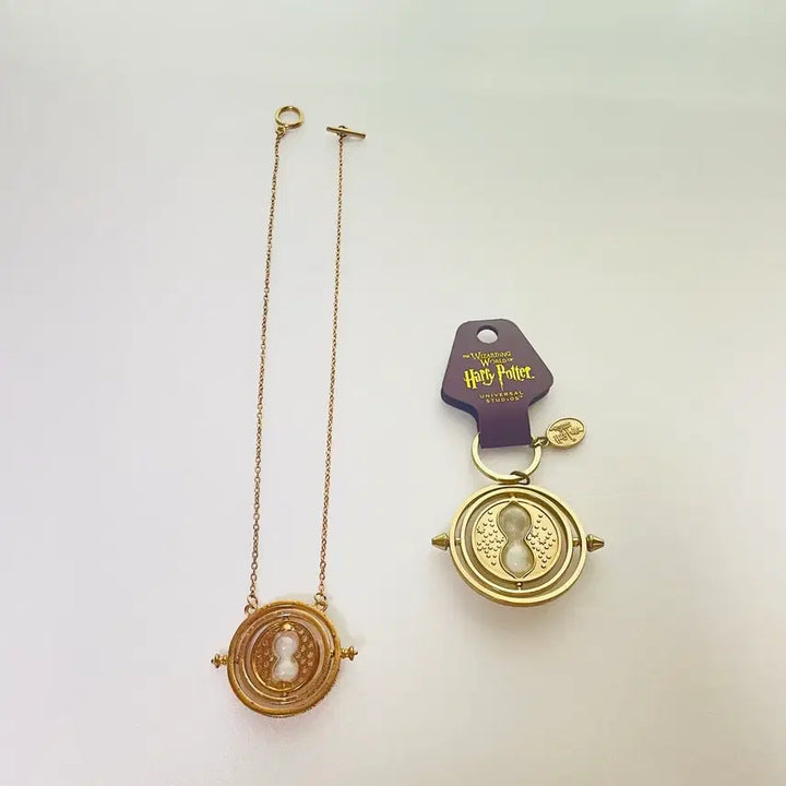 [BUNJANG] Hermione Time Turner Hourglass Necklace &amp; Keyring / 헤르미온느 타임임러너 모레시계