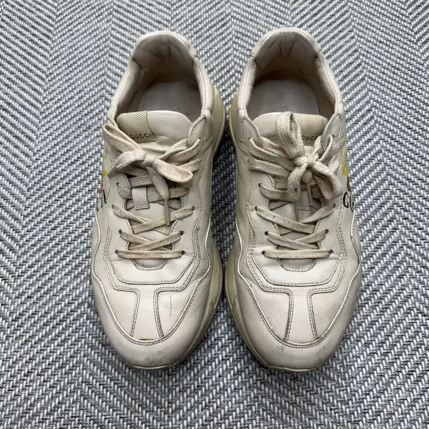 [BUNJANG] Gucci Rhyton Leather Square Sneakers (Size 8) / [A급/정품] 구찌 라이톤 레더 스퀘어 스니커즈 8
