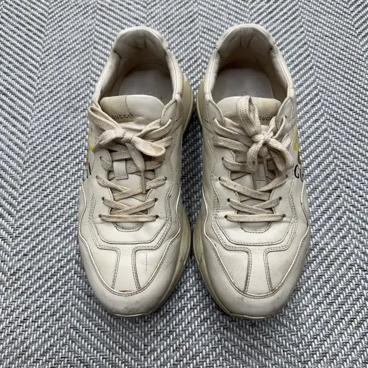 [BUNJANG] Gucci Rhyton Leather Square Sneakers (Size 8) / [A급/정품] 구찌 라이톤 레더 스퀘어 스니커즈 8