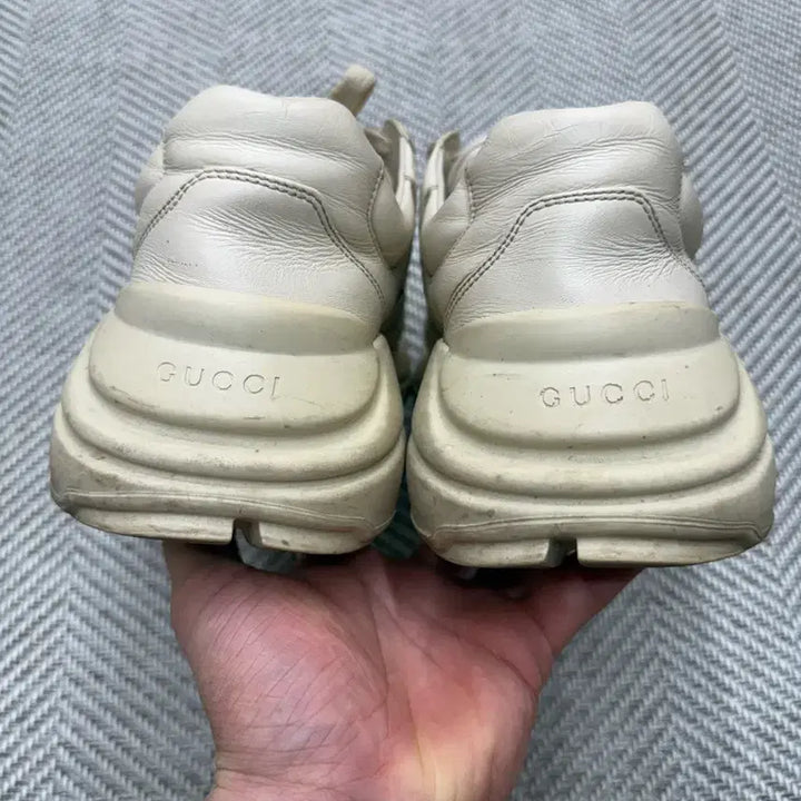 [BUNJANG] Gucci Rhyton Leather Square Sneakers (Size 8) / [A급/정품] 구찌 라이톤 레더 스퀘어 스니커즈 8